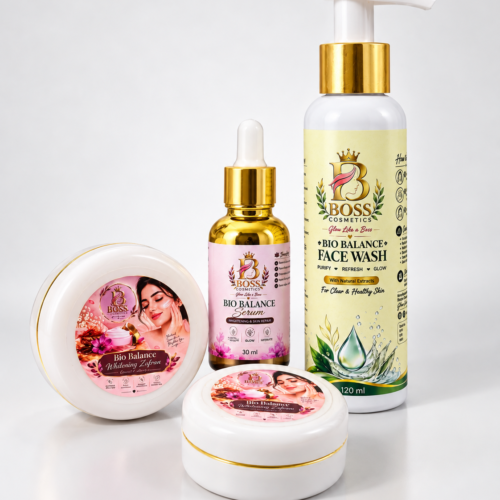 BOSS COSMETICS Bio Balance Complete Skincare Bundle – Face Wash, Serum & Zafrani Beauty Cream